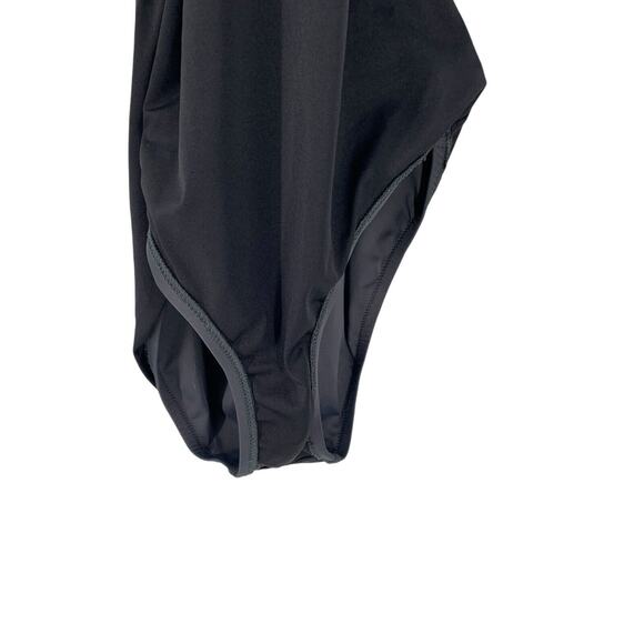 J Crew Halter Swimsuit One Piece Gray Bow Front Size 14 - Picture 7 of 9